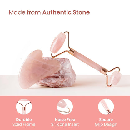 VelvaJade Gua Sha & Jade Roller Set