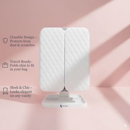 VelvaGlow™ Trifold LED Makeup Mirror