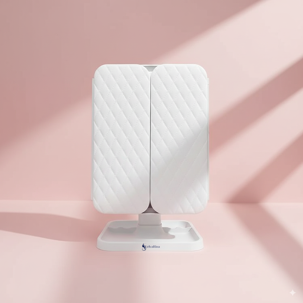 VelvaGlow™ Trifold LED Makeup Mirror